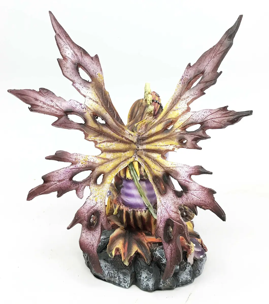 George S. Chen Imports Purple Fairy Sitting Collectible Figurine 6 x 4.5 x 5 in | Handcrafted Resin Decor - view 2