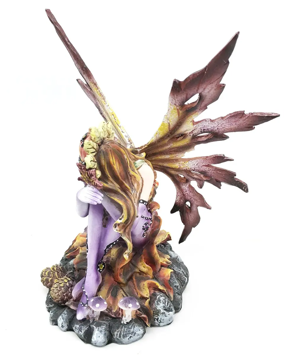 George S. Chen Imports Purple Fairy Sitting Collectible Figurine 6 x 4.5 x 5 in | Handcrafted Resin Decor - view 3