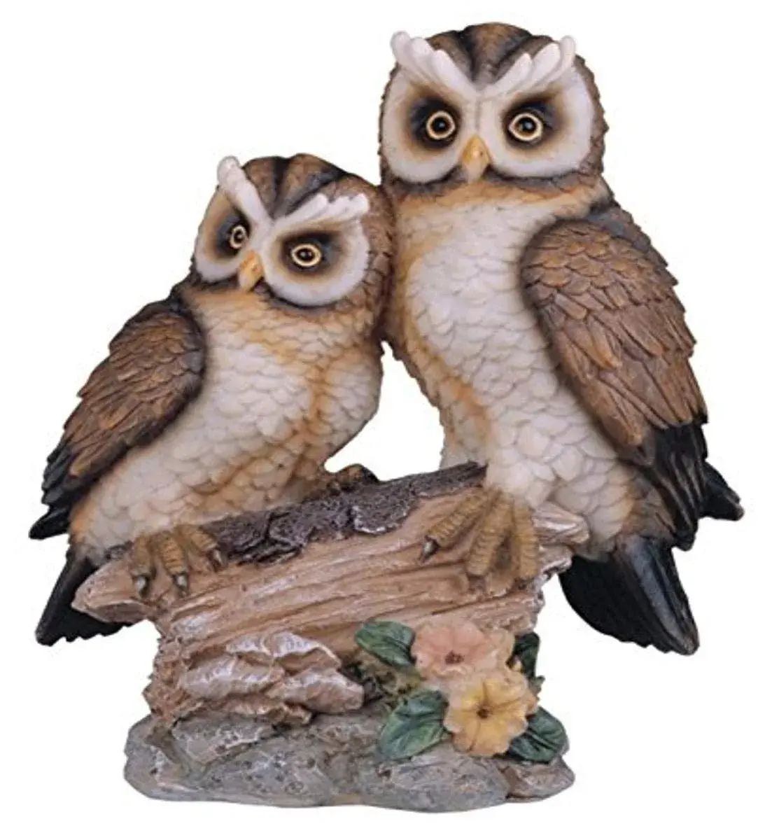 StealStreet Polyresin Owl Figurine 16.5 cm (6.5") | Classic Tree Log Accent Piece - main product image