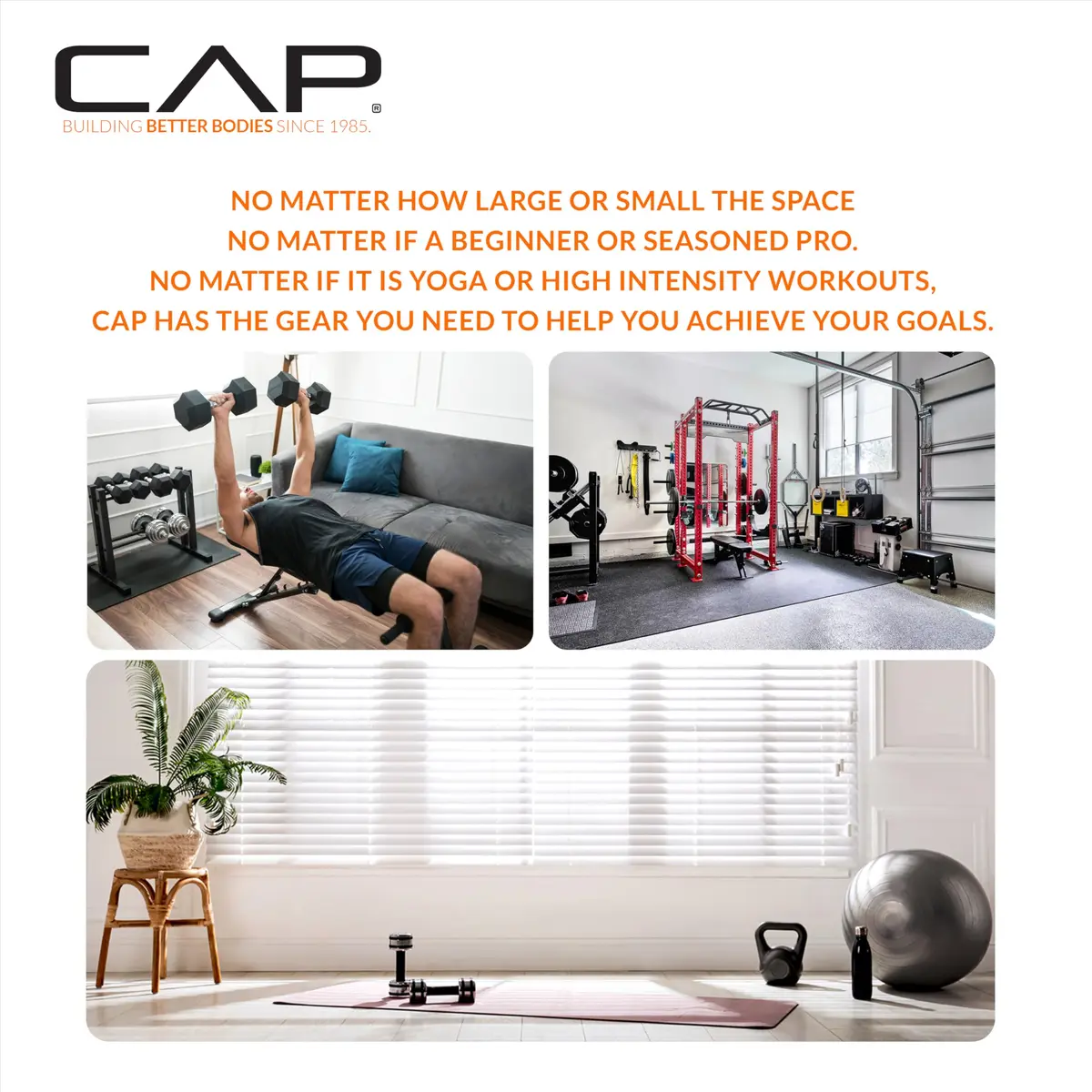 CAP 40lb Rubber Coated 12-Sided Dumbbell | Anti-Roll, Chrome Handle, Durable - view 8