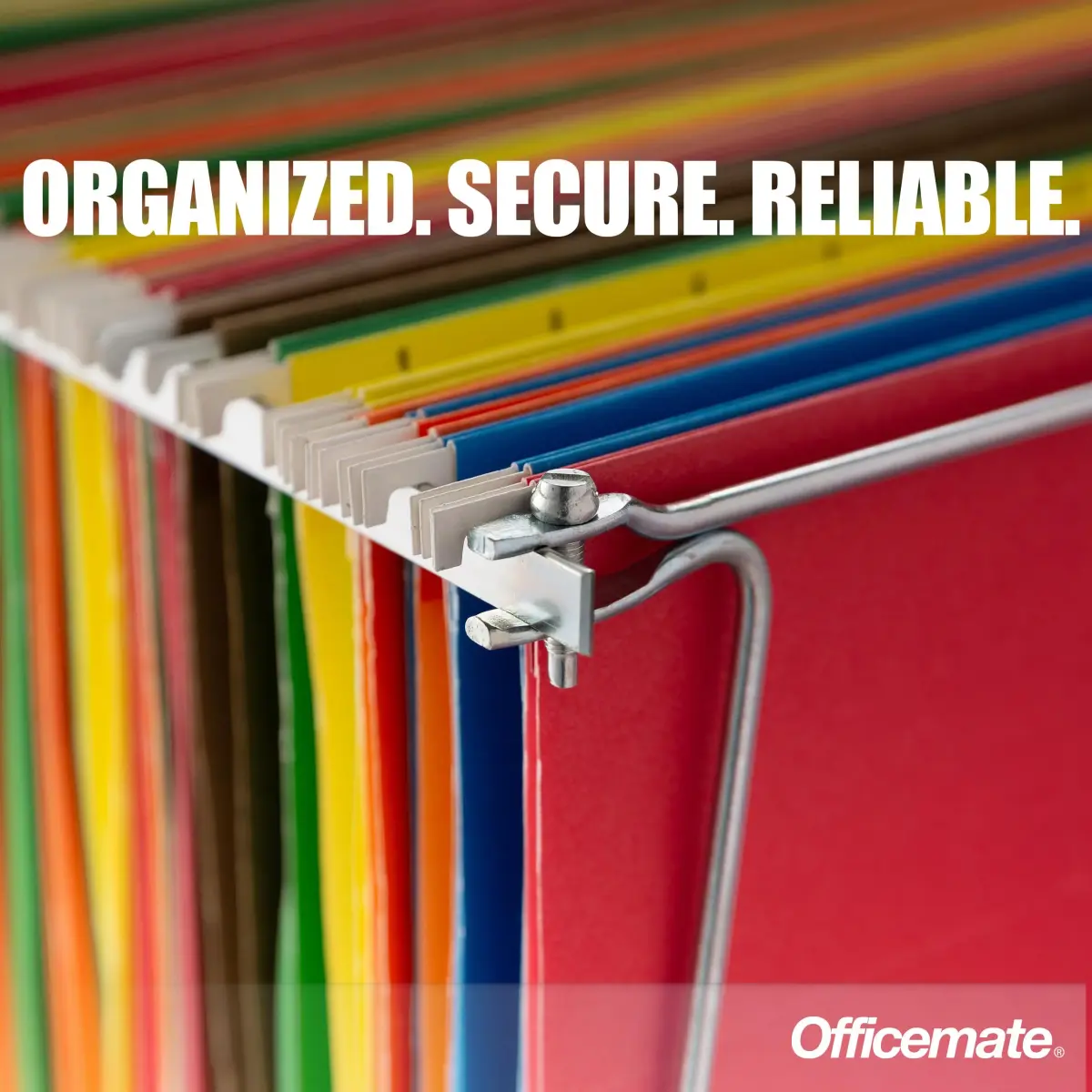 Officemate Adjustable Hanging File Frame Letter Size 35-45cm (14-18 Inches) 2-Pack Silver | Converts Drawers to Filing Systems - view 3
