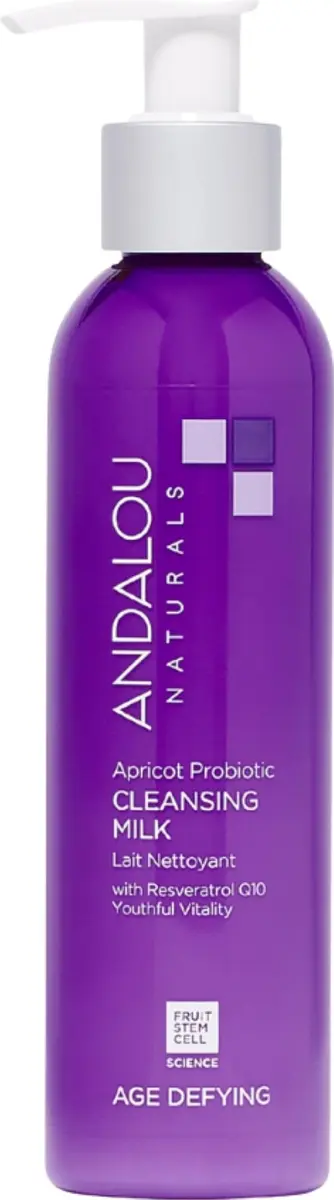 Andalou Naturals Age Defying Apricot Probiotic Cleansing Milk 178ml (6 fl oz) | Gentle Hydrating Cleanser for Dry Skin - main product image