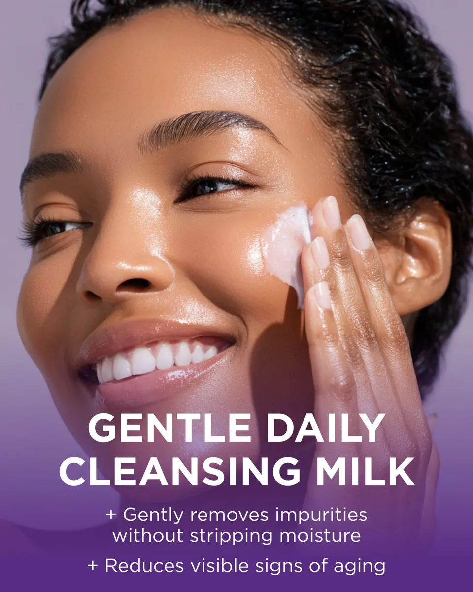 Andalou Naturals Age Defying Apricot Probiotic Cleansing Milk 178ml (6 fl oz) | Gentle Hydrating Cleanser for Dry Skin - view 2
