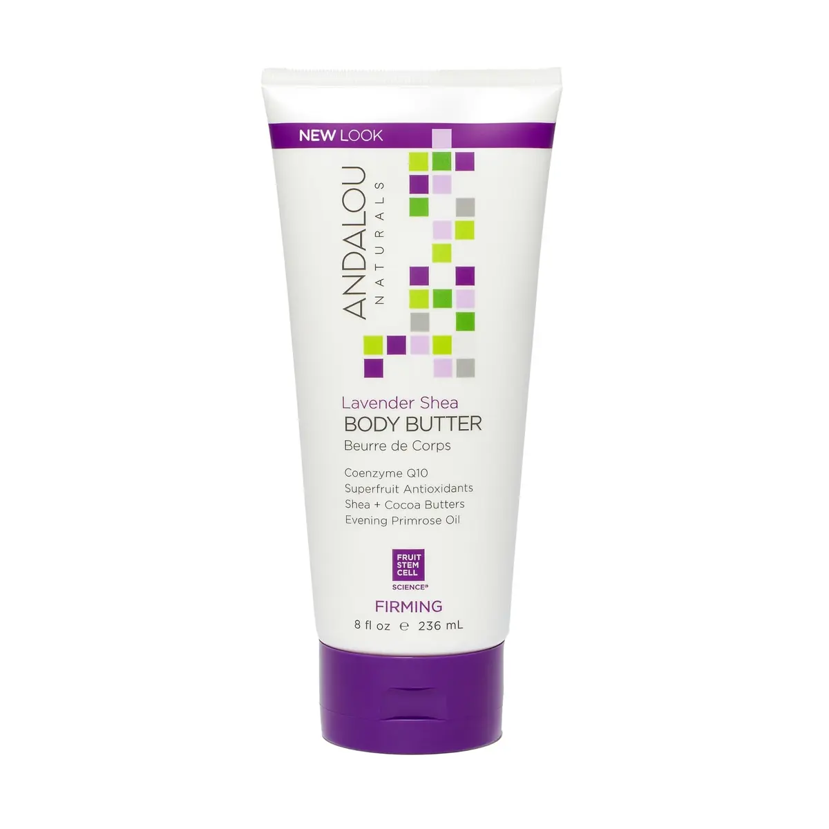 Andalou Naturals Lavender Body Butter 236ml (8 Fl Oz) | Firming Shea Butter Body Cream for Dry Skin - main product image