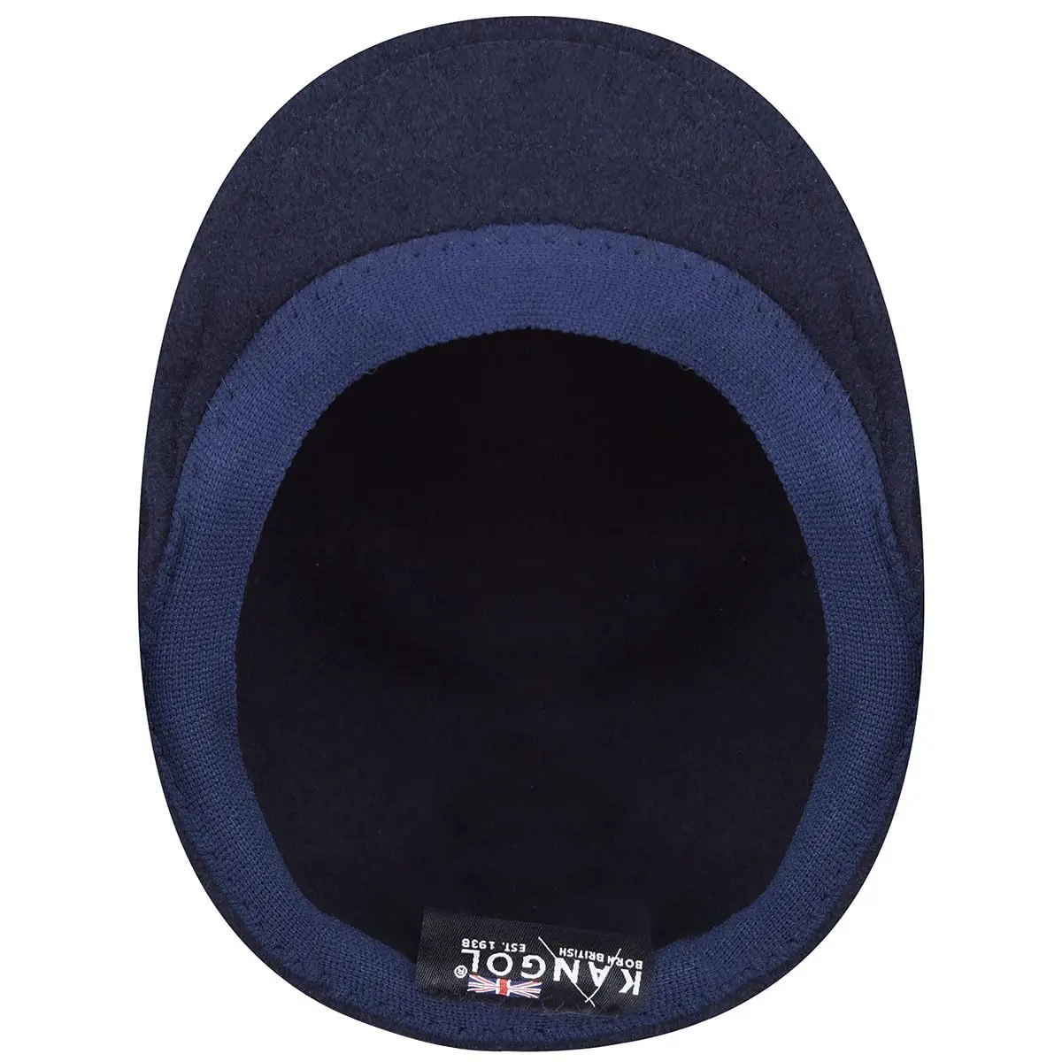 Kangol Seamless Wool 507 Flat Cap Dark Blue | Classic Newsboy Style for Men & Women - view 9