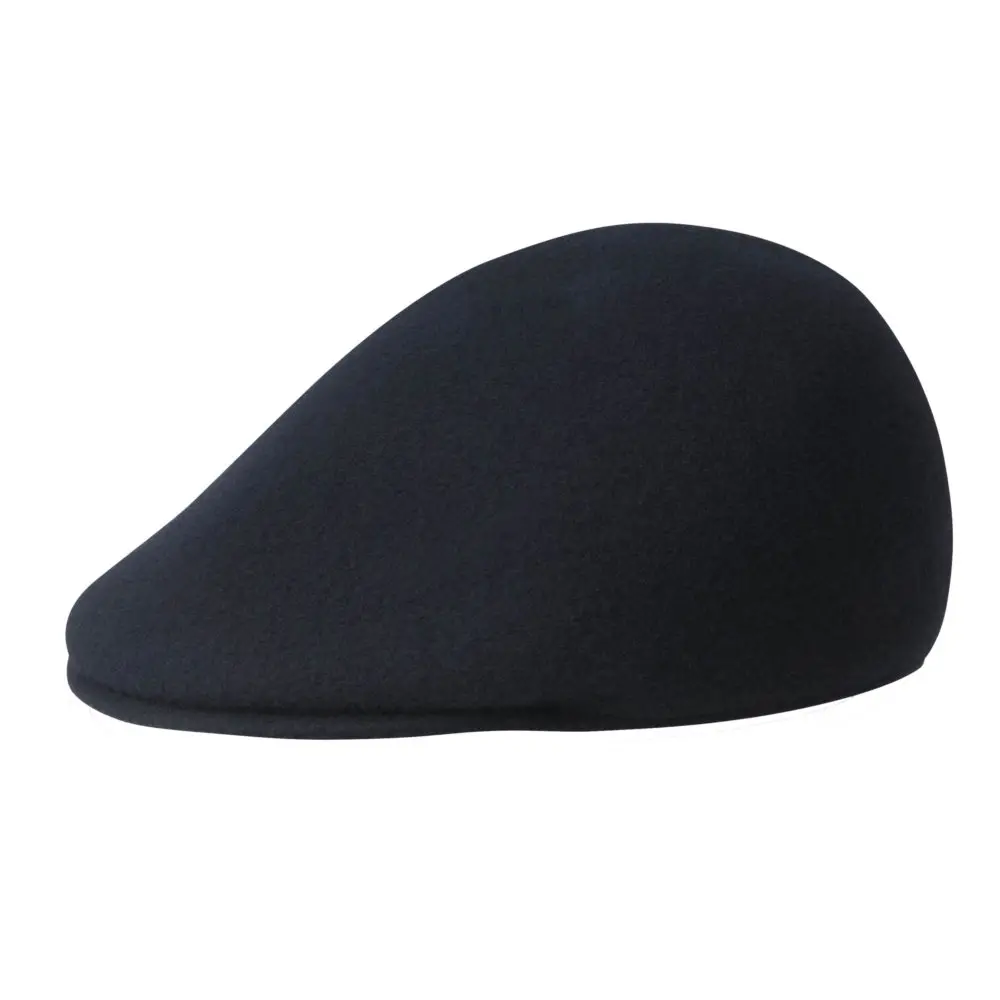 Kangol Seamless Wool 507 Flat Cap Dark Blue | Classic Newsboy Style for Men & Women - view 3