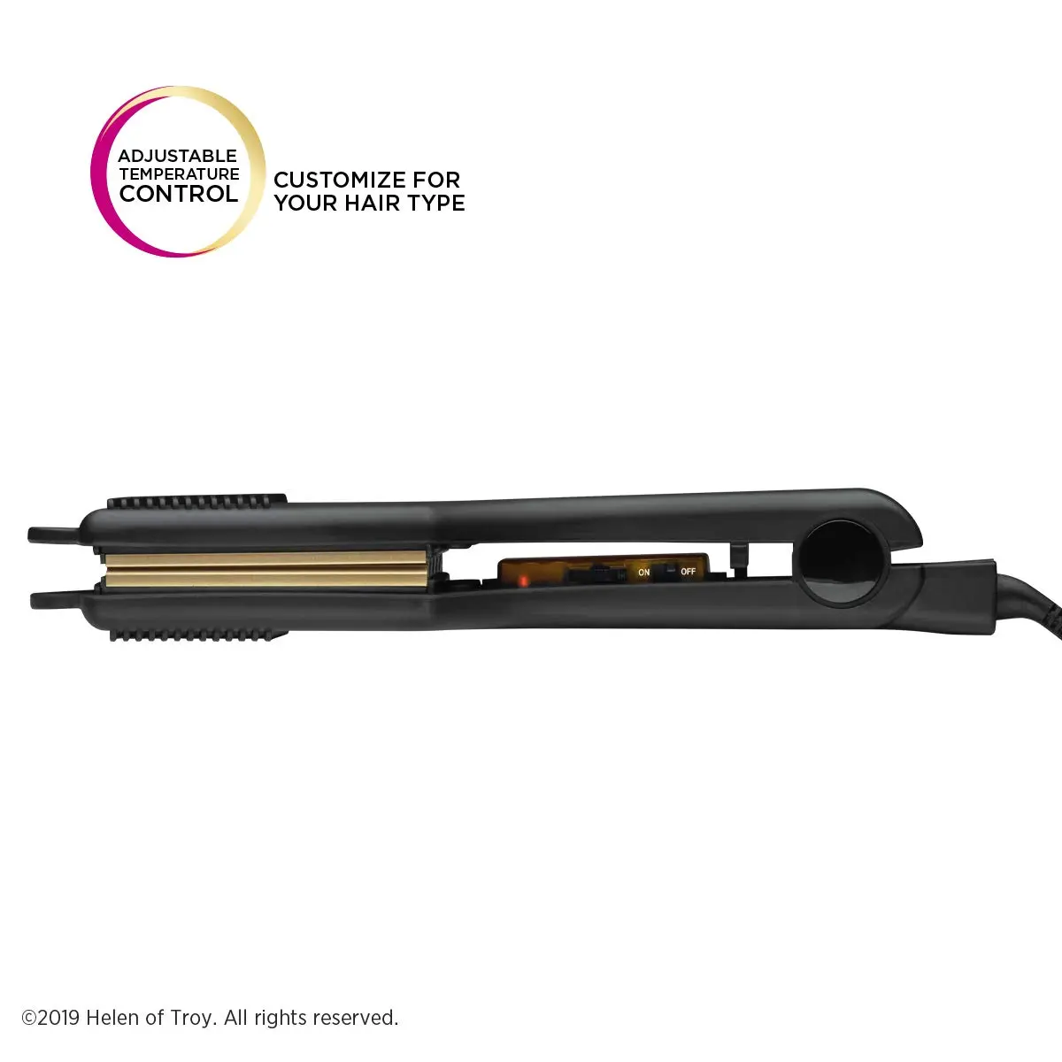Gold N Hot Professional Ceramic 2” Hair Crimper Iron, 2 Inch | Creates textured styles with even heat distribution - view 5