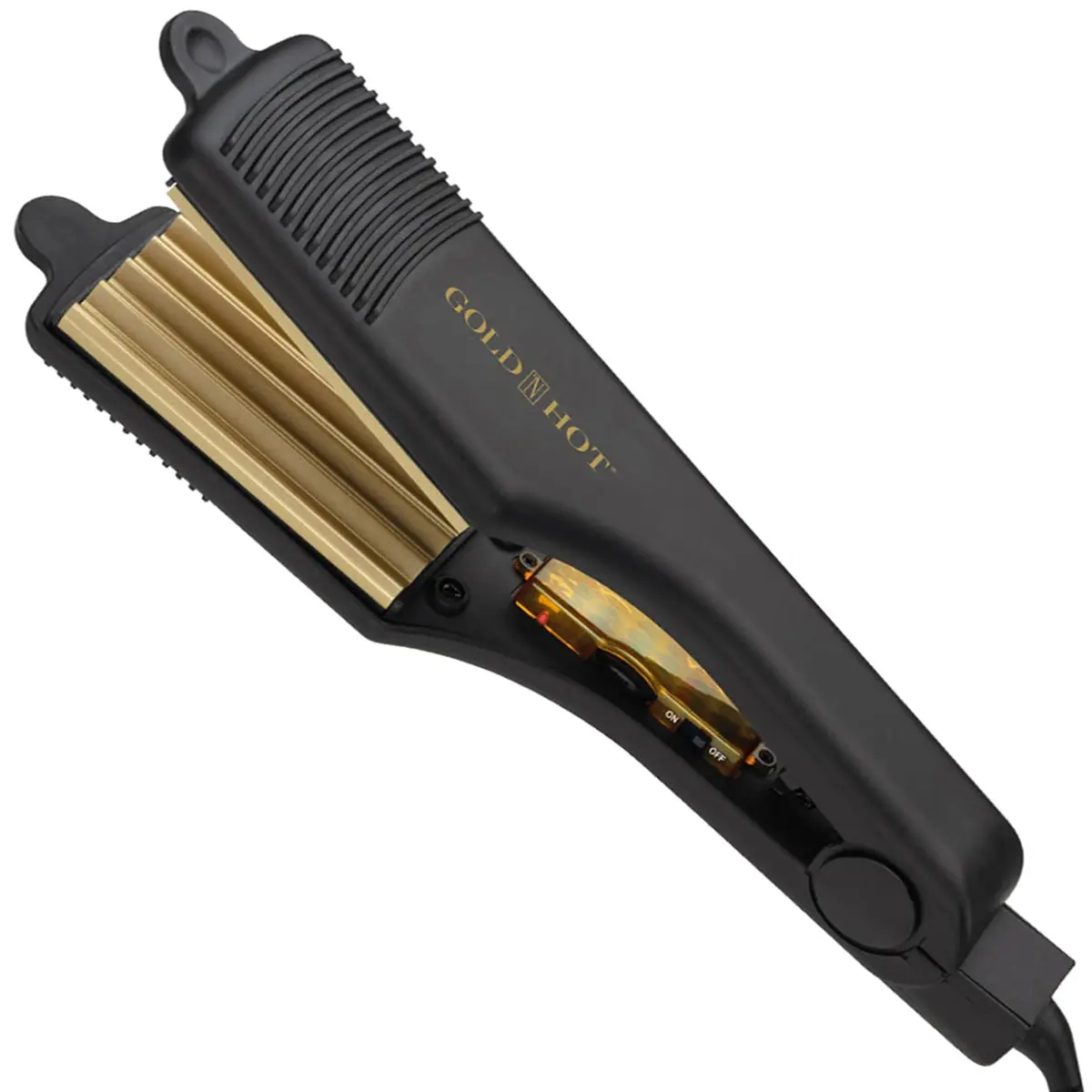 Gold N Hot Professional Ceramic 2” Hair Crimper Iron, 2 Inch | Creates textured styles with even heat distribution - main product image