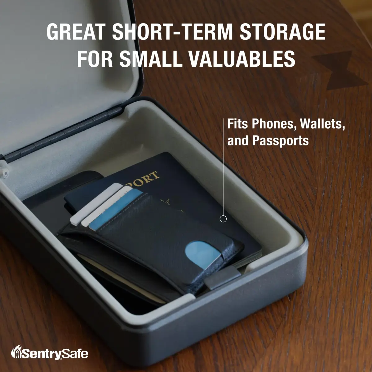 SentrySafe P005K Mini Lock Box 2.6 H x 5.9 W x 8.0 inches | Secures Money, Passports, Valuables - view 4