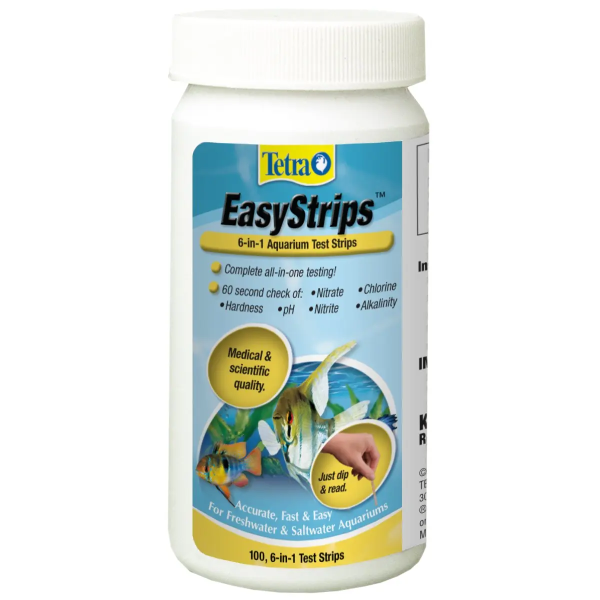 Tetra EasyStrips 6-in-1 Aquarium Water Test Strips, 100 Count | Accurate Water Quality Monitoring - main product image