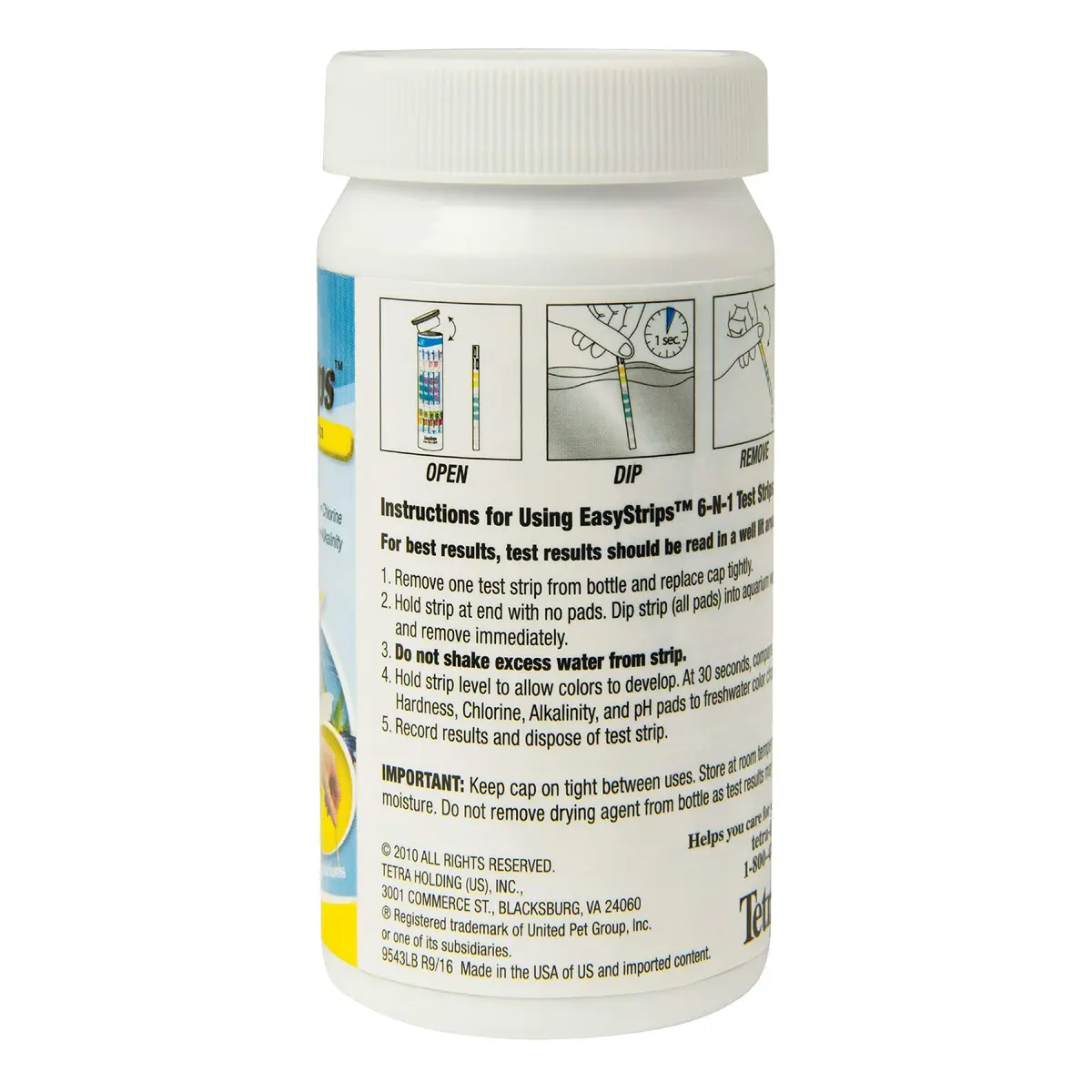 Tetra EasyStrips 6-in-1 Aquarium Water Test Strips, 100 Count | Accurate Water Quality Monitoring - view 2