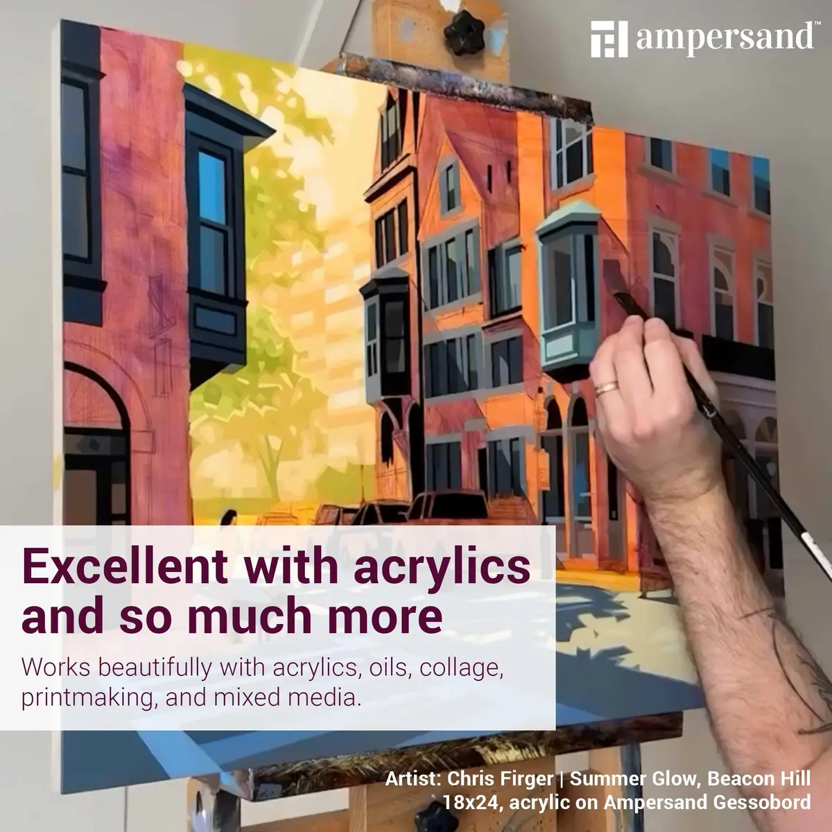 Ampersand Gessobord 24x30 2" Cradled | Archival Oil & Acrylic Painting Panel - view 5