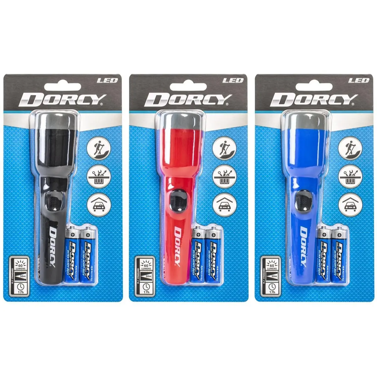Dorcy 25-Lumen 2AA LED Deluxe Flashlight | Durable, 10-Hour Runtime, 50-Meter Beam - view 5