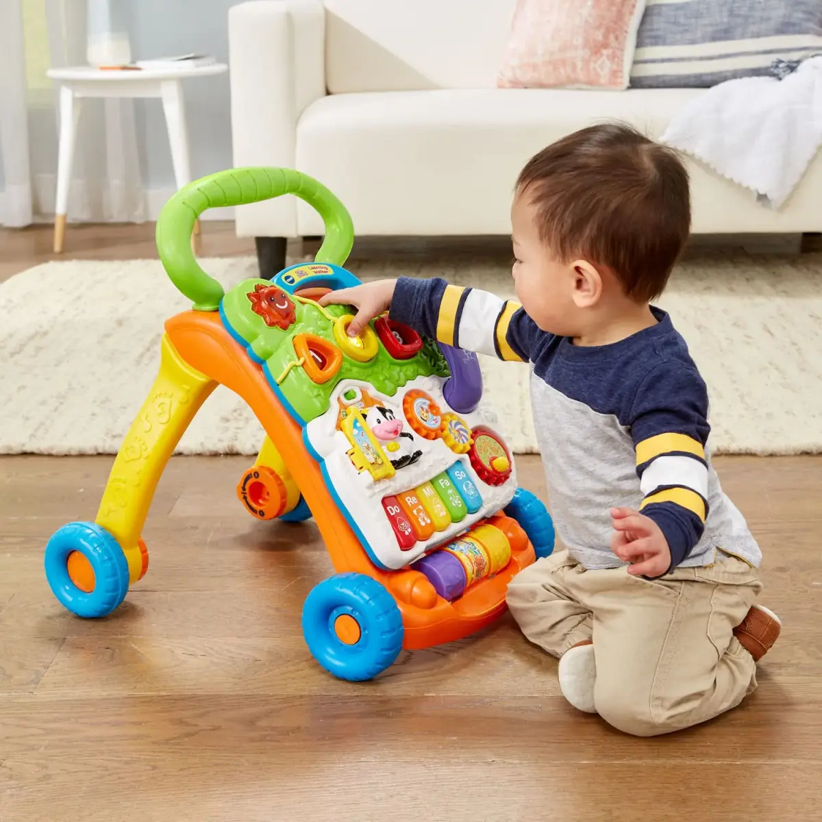 VTech Sit-to-Stand Learning Walker Orange | Activity Walker with Piano, Lights & Sounds - view 5