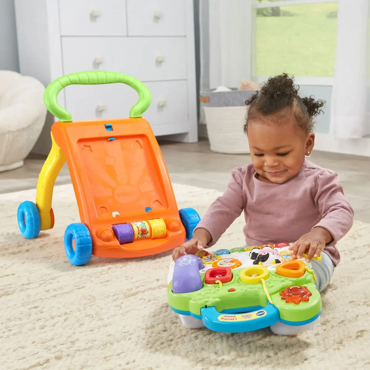 VTech Sit-to-Stand Learning Walker Orange | Activity Walker with Piano, Lights & Sounds - view 6