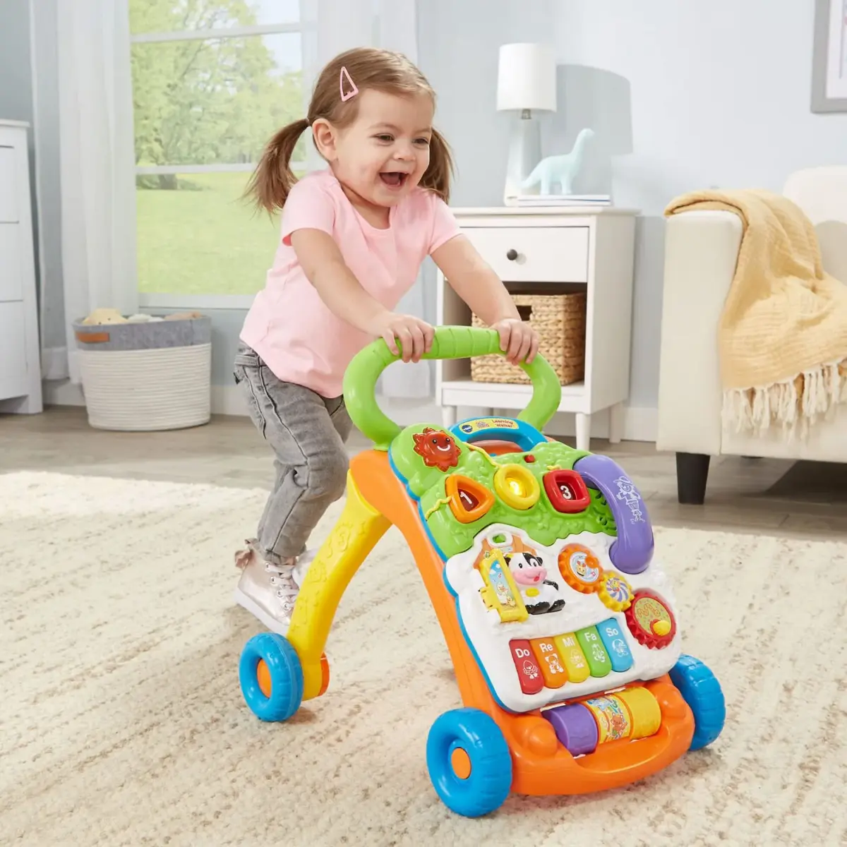 VTech Sit-to-Stand Learning Walker Orange | Activity Walker with Piano, Lights & Sounds - view 9