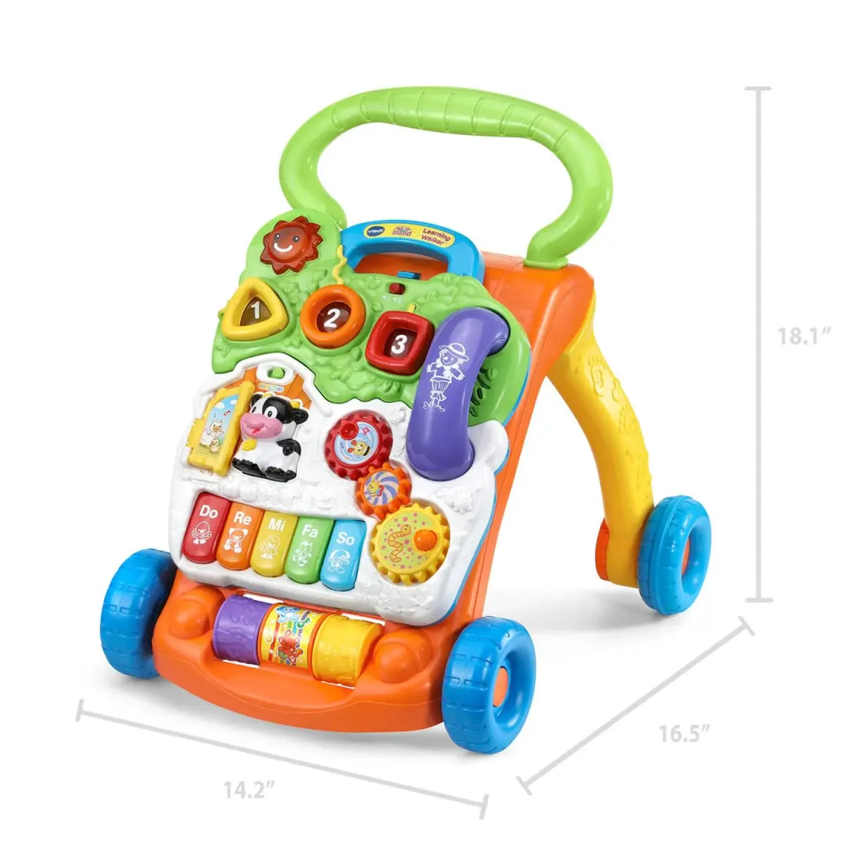 VTech Sit-to-Stand Learning Walker Orange | Activity Walker with Piano, Lights & Sounds - view 2