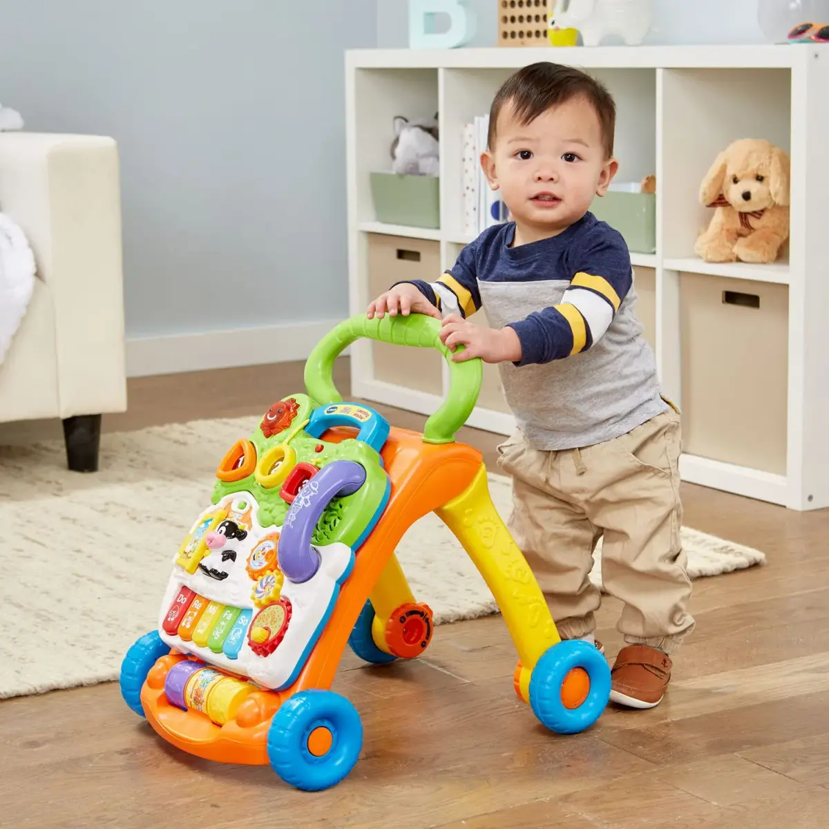 VTech Sit-to-Stand Learning Walker Orange | Activity Walker with Piano, Lights & Sounds - view 4
