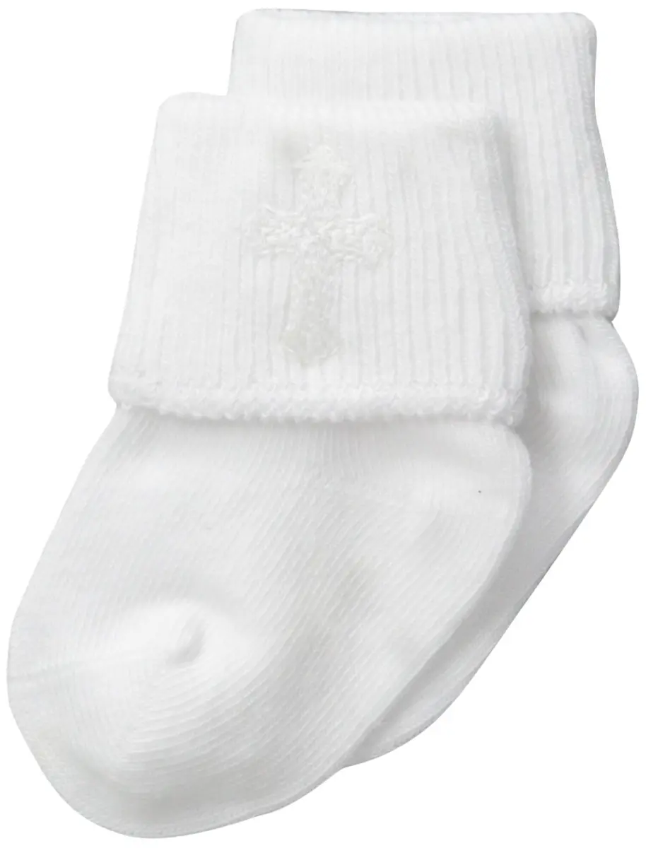 Jefferies Socks Newborn Christening Turn Cuff 3 Pair Pack | Infant & Toddler Socks for Special Occasions - main product image