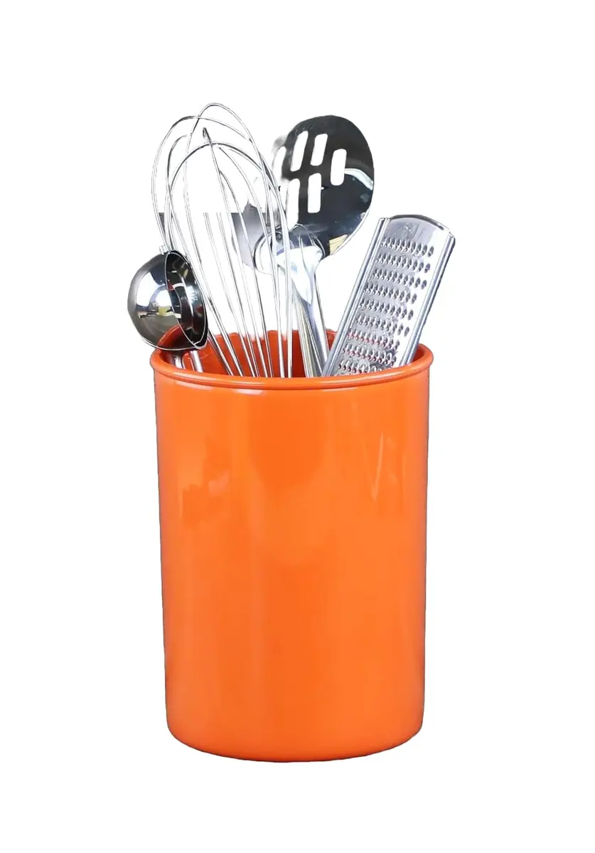 Reston Lloyd Calypso Basics Plastic Utensil Holder, Orange | Brightens Kitchen & Adds Storage - view 2