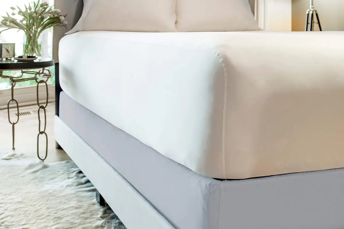 SHEEX Original Performance Box Spring Wrap, King, Pearl Blue | Breathable, Moisture-Wicking Performance Fabric - main product image