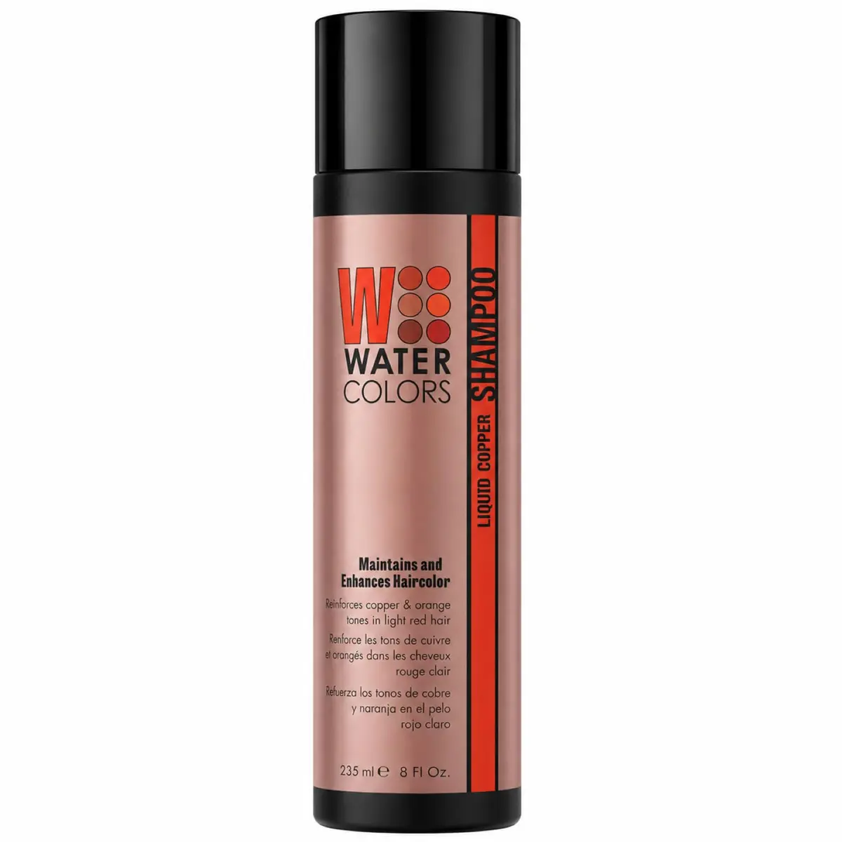 Watercolors Color Depositing Hair Dye Shampoo Liquid Copper 8 Fl Oz | Vibrant Color & Shine - main product image