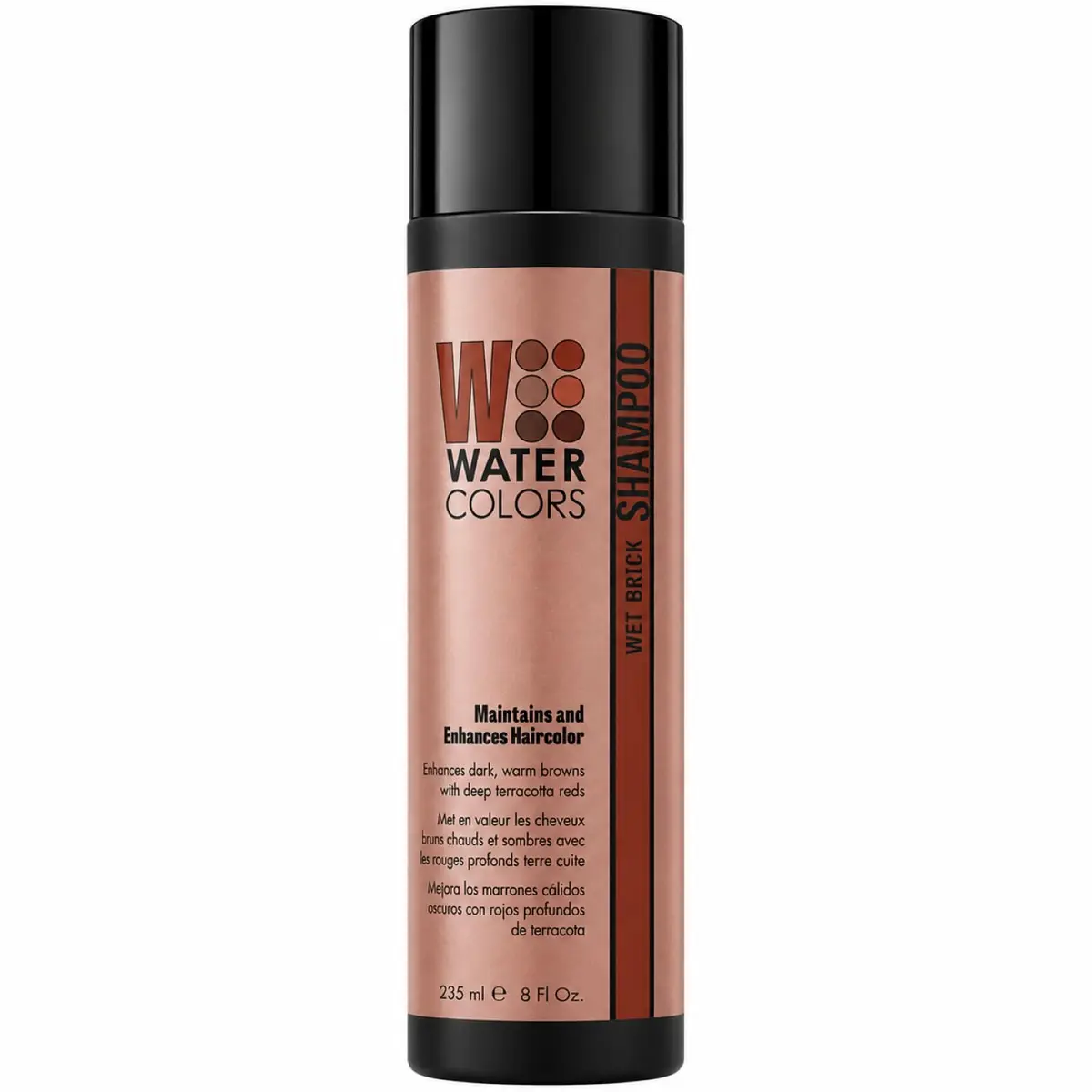 Watercolors Color Depositing Hair Dye Shampoo, Wet Brick, 8 Fl Oz | Vibrant Color & Responsible Beauty - main product image