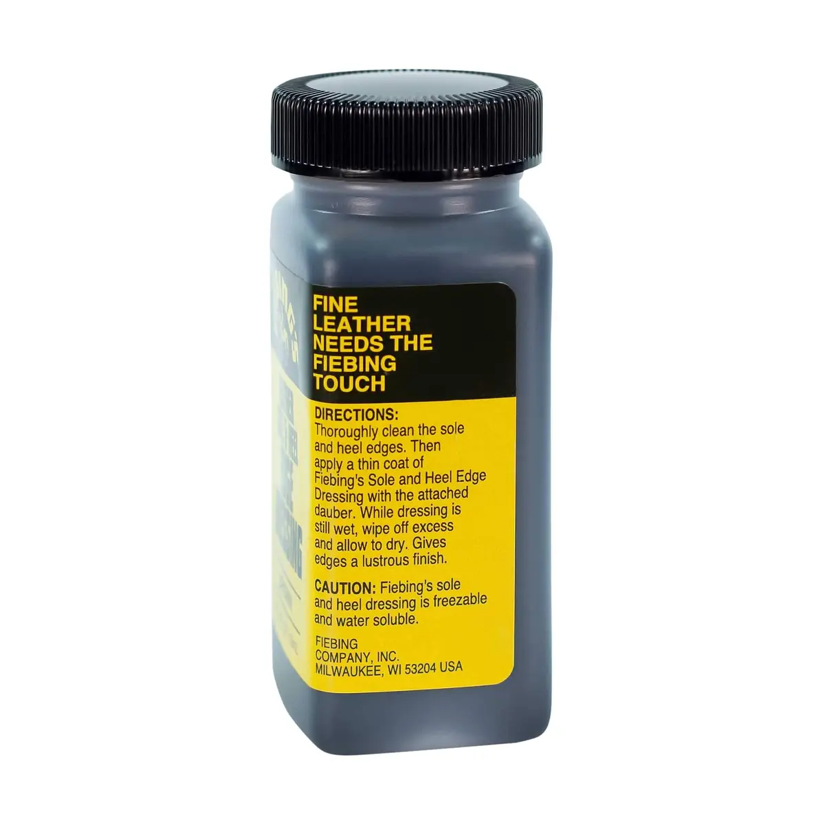 Fiebing's Leather Sole & Heel Brown Edge Dressing 118ml (4 oz) | High Gloss Finish for Leather Soles & Heels - view 2