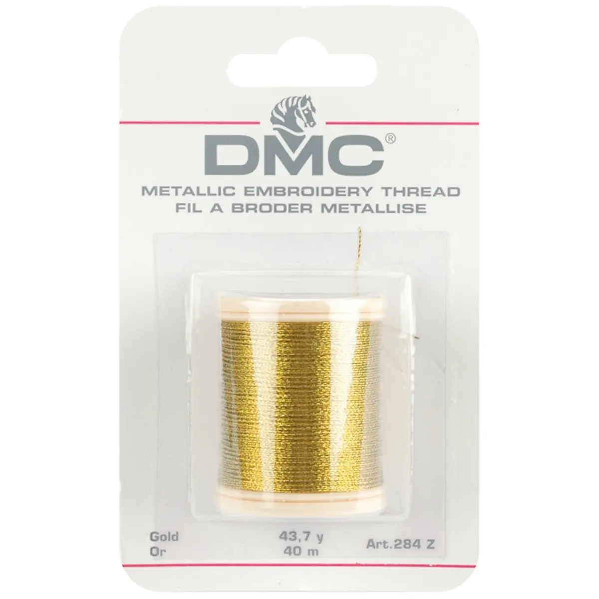 DMC Metallic Gold Embroidery Thread 43.7 Yards | Sparkling 3-Ply Synthetic for Crafts - main product image