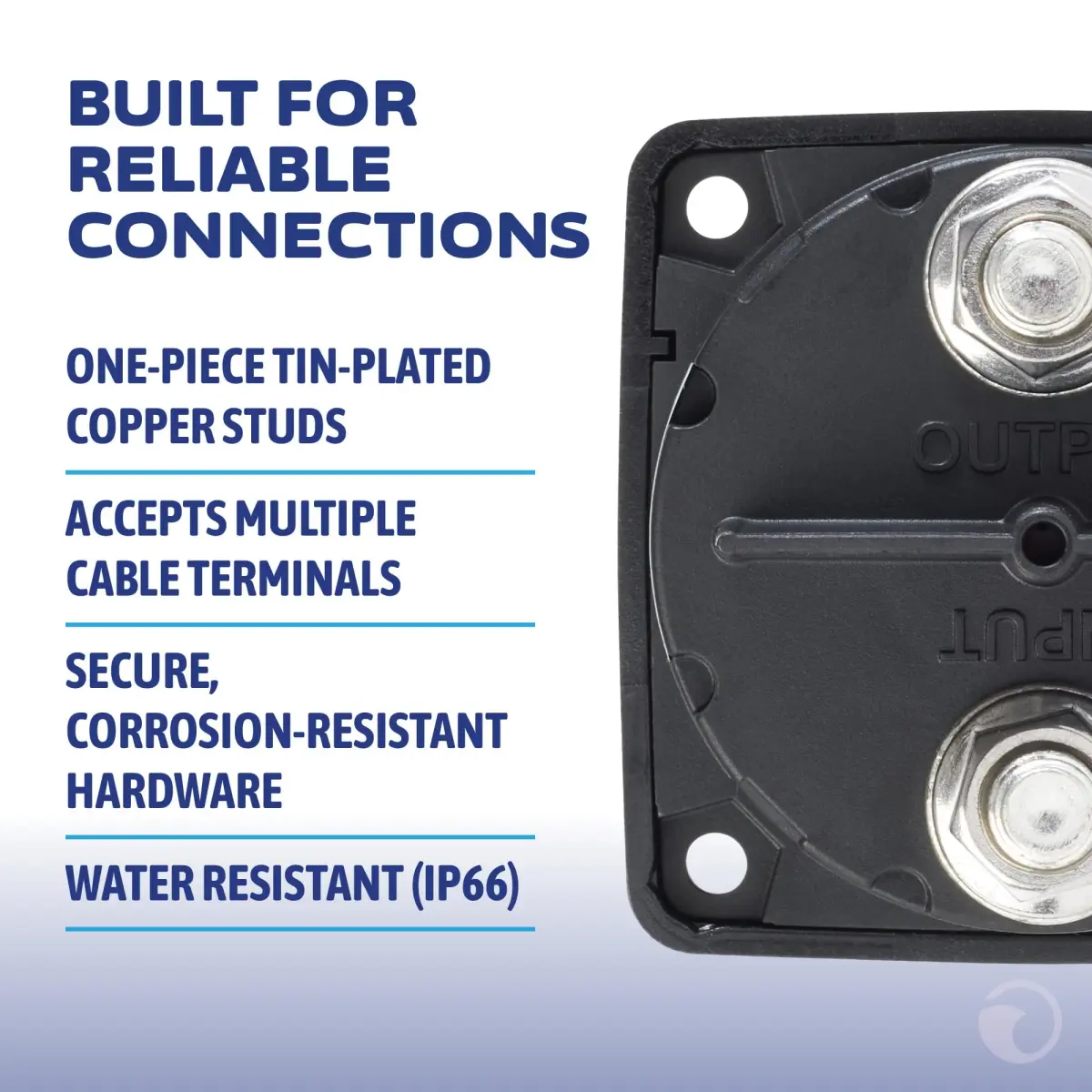 Blue Sea Systems m-Series ON/OFF Battery Switch with Knob | Ignition Protected, 300A Continuous - view 5