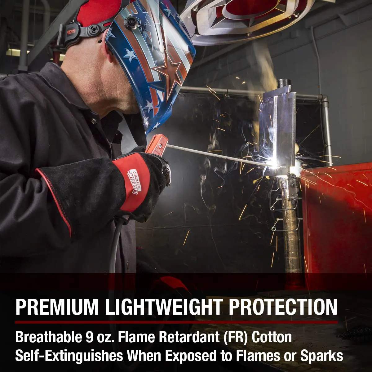Lincoln Electric unisex adult Traditional FR Cloth Jacket, Black, 3X-Large US | Flame retardant safety wear - view 4