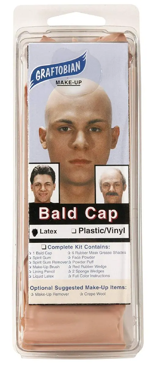 Graftobian Latex Bald Cap Light Flesh One Size | Realistic Special Effects Makeup - view 3