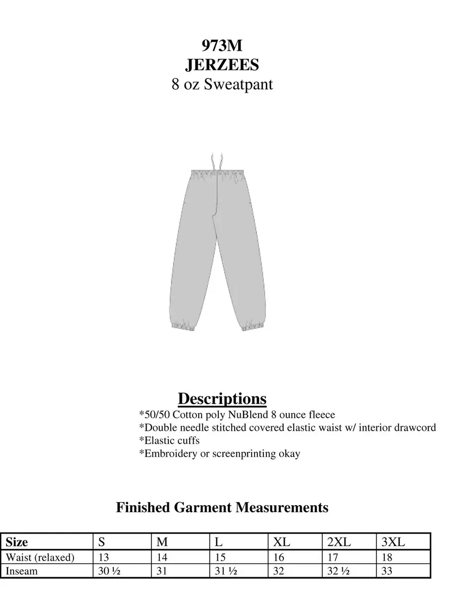 Jerzees 8 oz NuBlend Sweatpants 973 Royal Medium | Soft, Durable & Imported for India - view 3