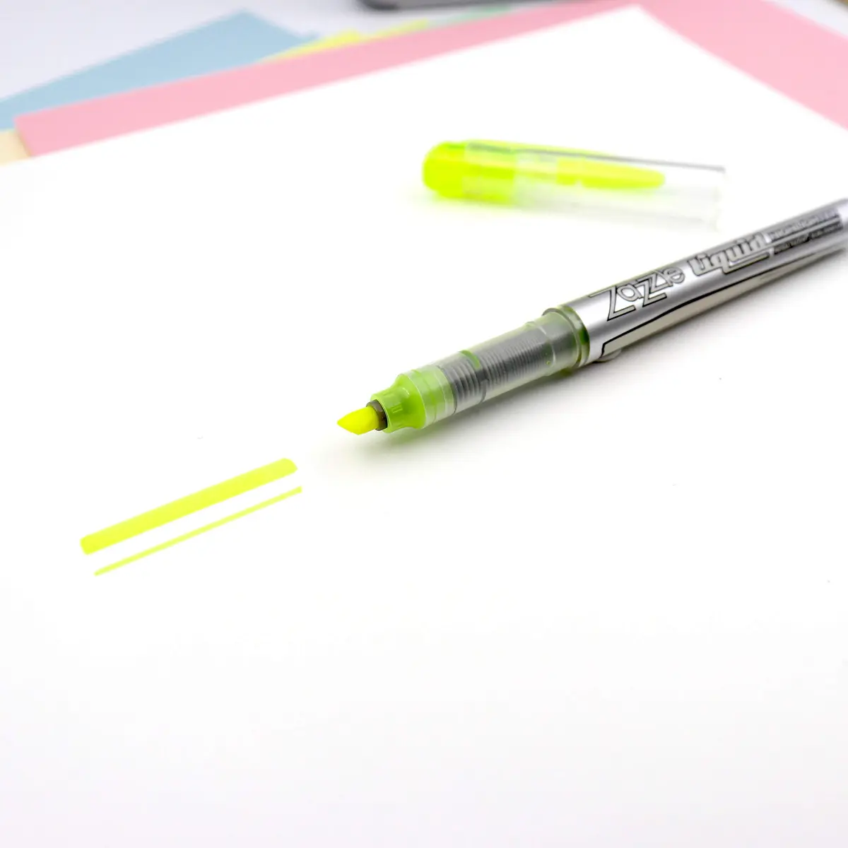 Zebra Pen Zazzle Liquid Ink Highlighter, Chisel Tip, Yellow, 12-Count | Vibrant, Smudge-Resistant, Smooth Flow - view 3