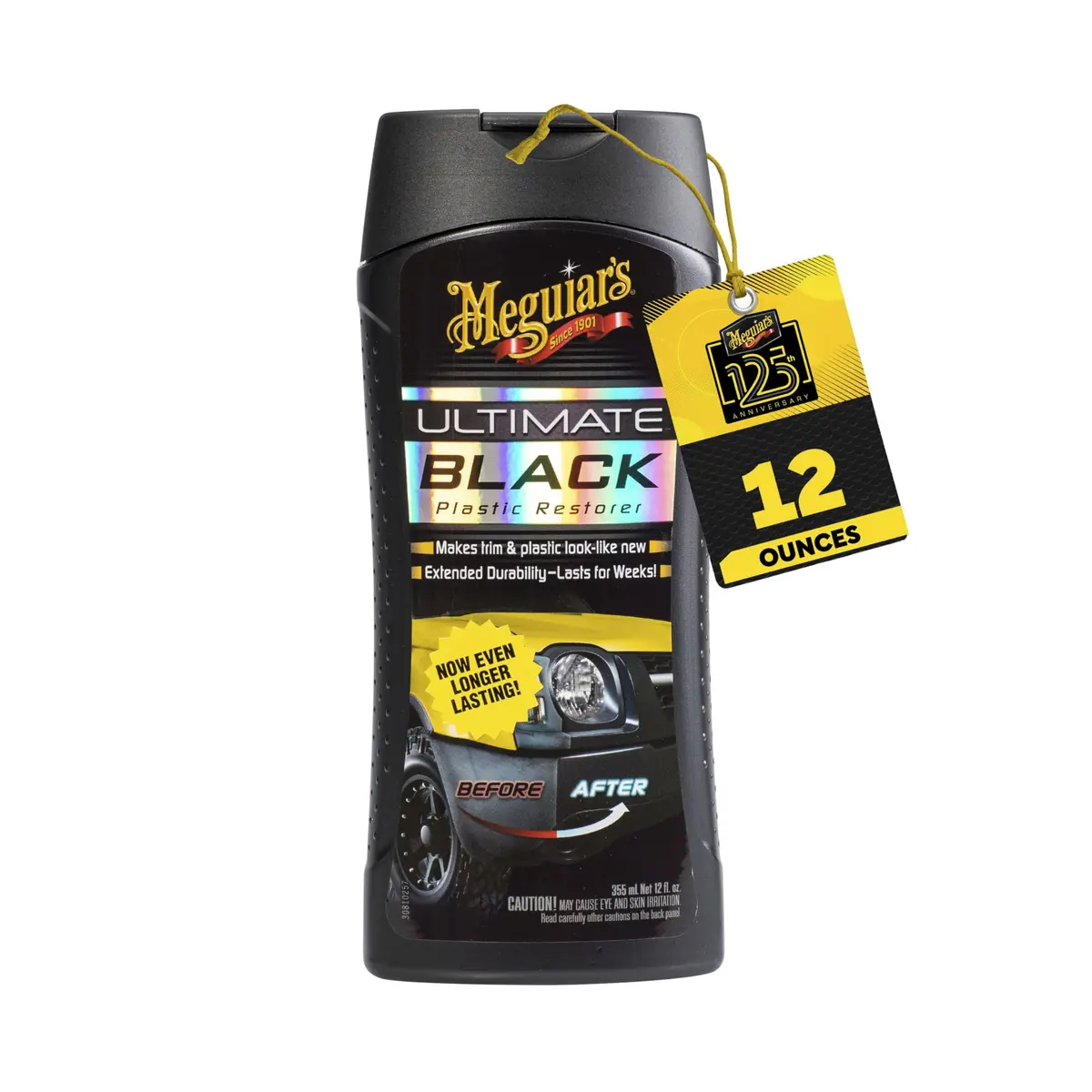 Meguiar's Ultimate Black Plastic Restorer 12 Oz | Deep Color & Shine, UV Protection for Car Exterior Plastic - main product image
