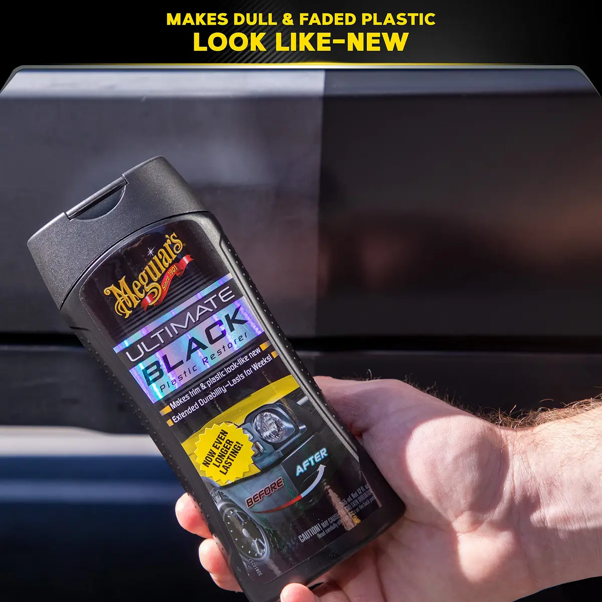 Meguiar's Ultimate Black Plastic Restorer 12 Oz | Deep Color & Shine, UV Protection for Car Exterior Plastic - view 2