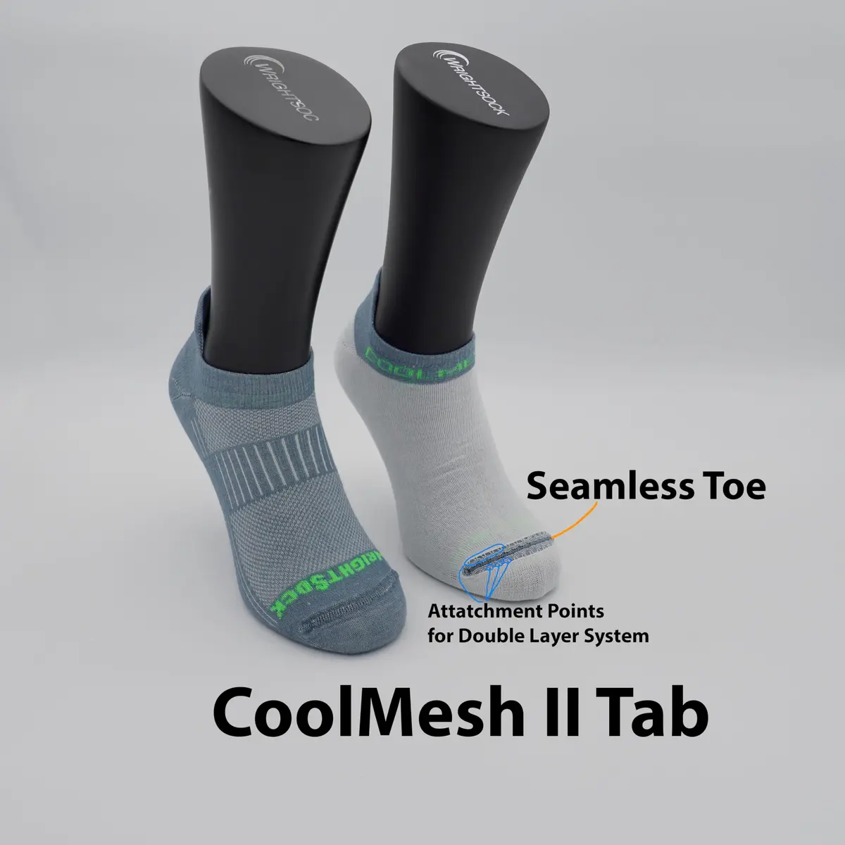 Wrightsock CoolMesh II Tab Running Socks for Men and Women | Blister-Free, Breathable, Eco-Friendly Ankle-High Socks - view 9