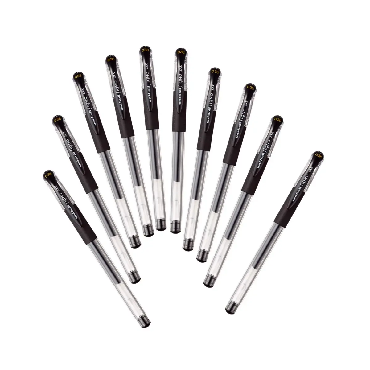 Uni-ball Signo UM-151 Gel Ink Pen Set 0.38mm (10 Black Pens) | Smooth Ink Flow - main product image