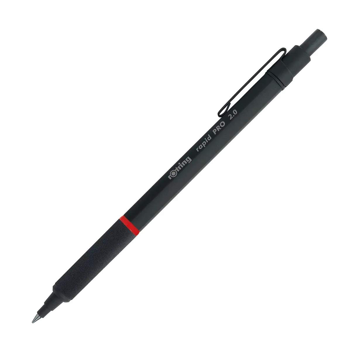 rOtring Rapid Pro Mechanical Pencil 2.0 mm Matte Black | Full Metal Body, Non-Slip Grip, Built-in Sharpener - main product image