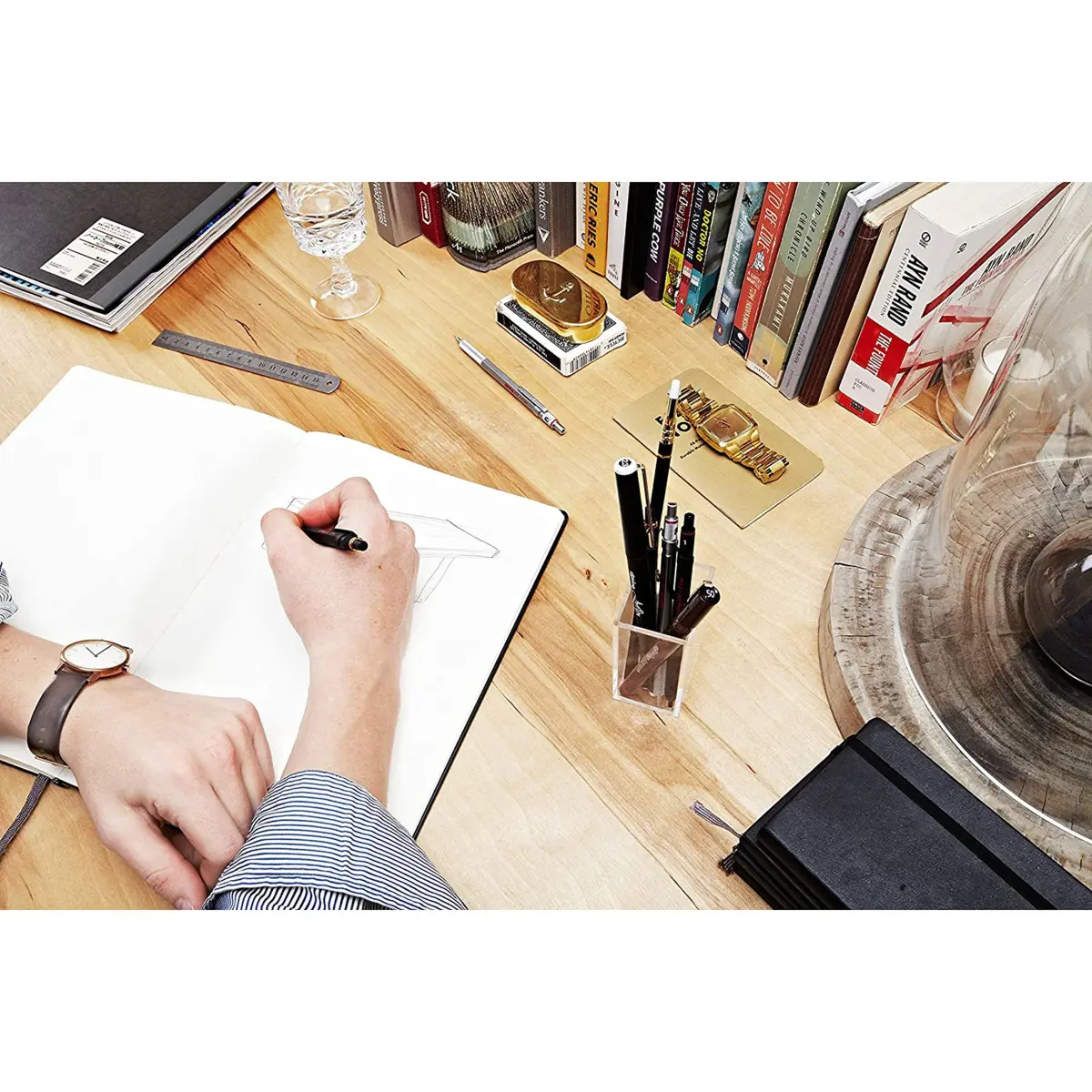 rOtring Rapid Pro Mechanical Pencil 2.0 mm Matte Black | Full Metal Body, Non-Slip Grip, Built-in Sharpener - view 8