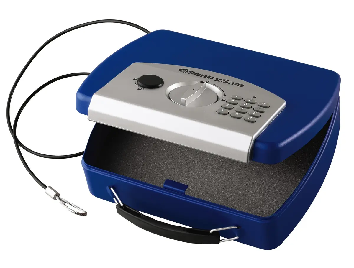 SentrySafe Small Blue Safe with Digital Keypad | Compact Travel & Dorm Lock Box - view 2