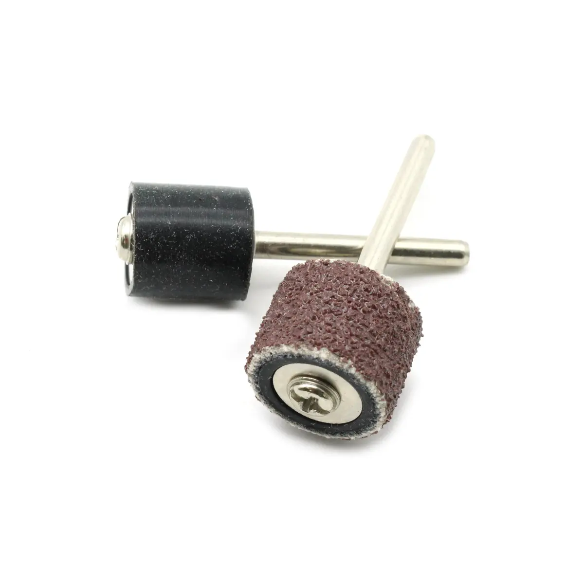 TEMO 100-Piece 1/2" (12.7mm) Grit 60 Coarse Sand Drum Set with 2x 1/8" (3.175mm) Mandrels | For Wood, Plastic, Metal Sanding - view 2