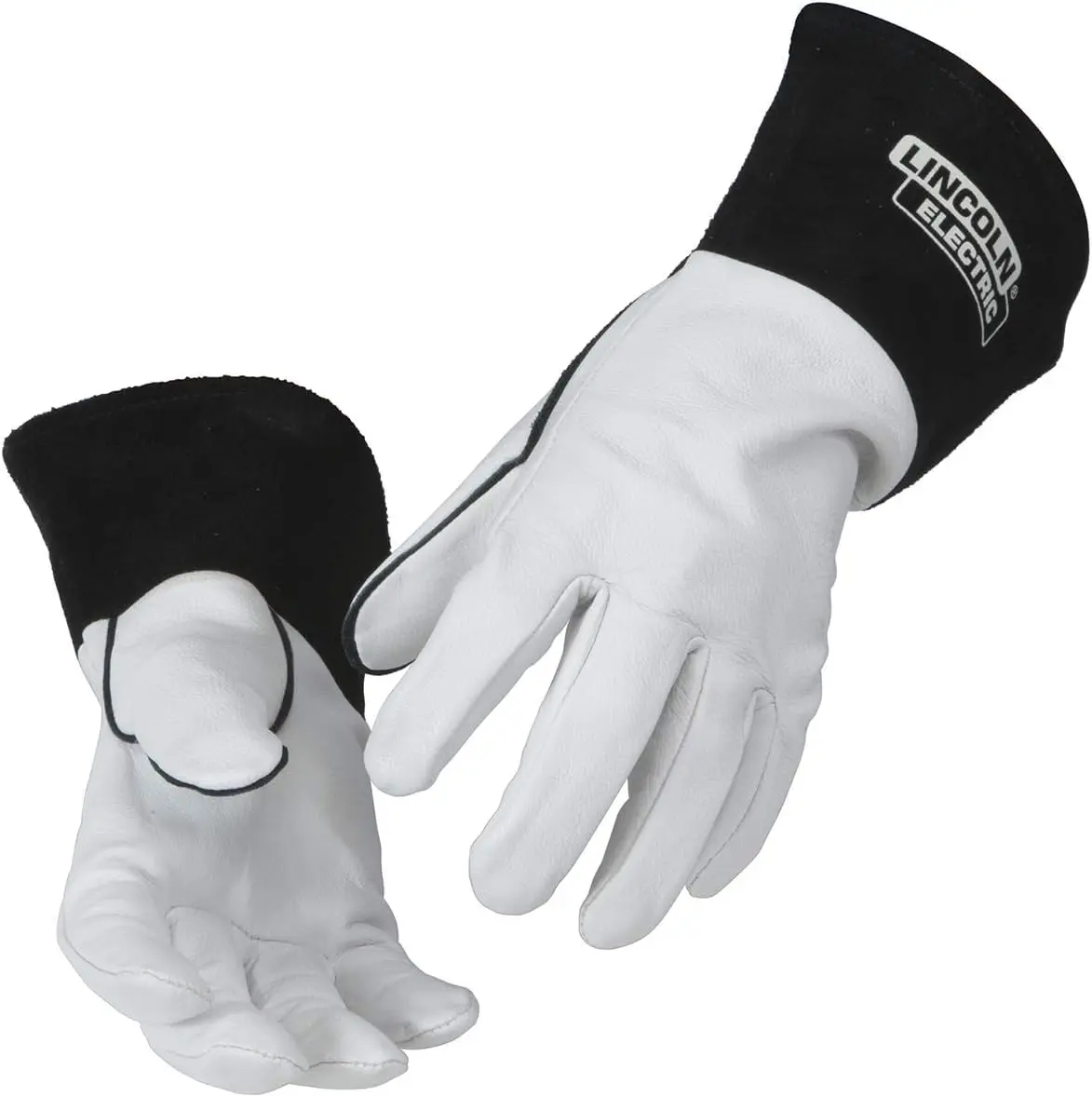 Lincoln Electric Grain Leather TIG Welding Gloves | High Dexterity XL | White/Black - main product image