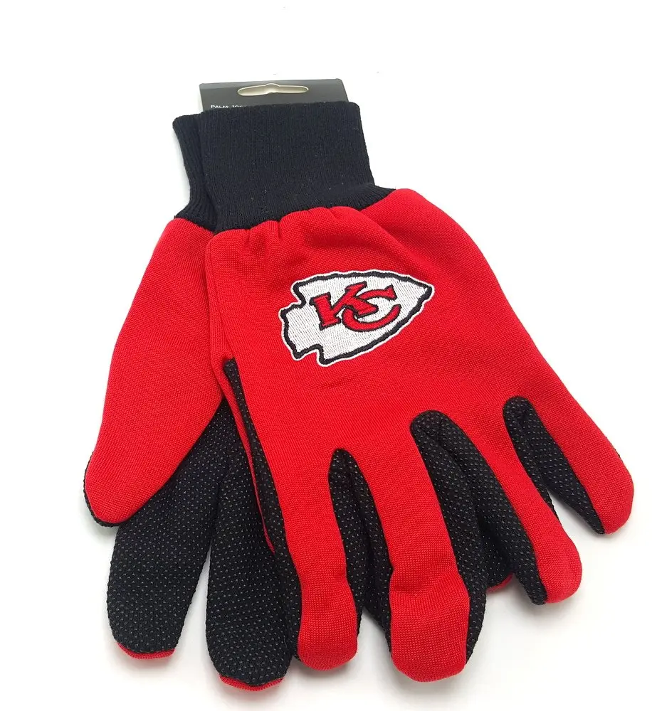 WinCraft Kansas City Chiefs Two Tone Gloves | Heavyweight Cotton, Unisex, One Size - main product image
