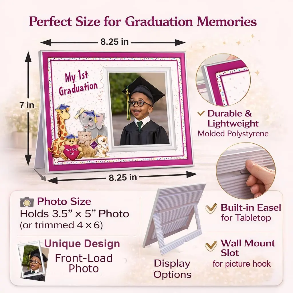Expressly Yours! Photo Expressions Kindergarten Graduation Picture Frame | Colorful & Fun | Holds 3.5 x 5 Photo | First Keepsake Gift - view 3