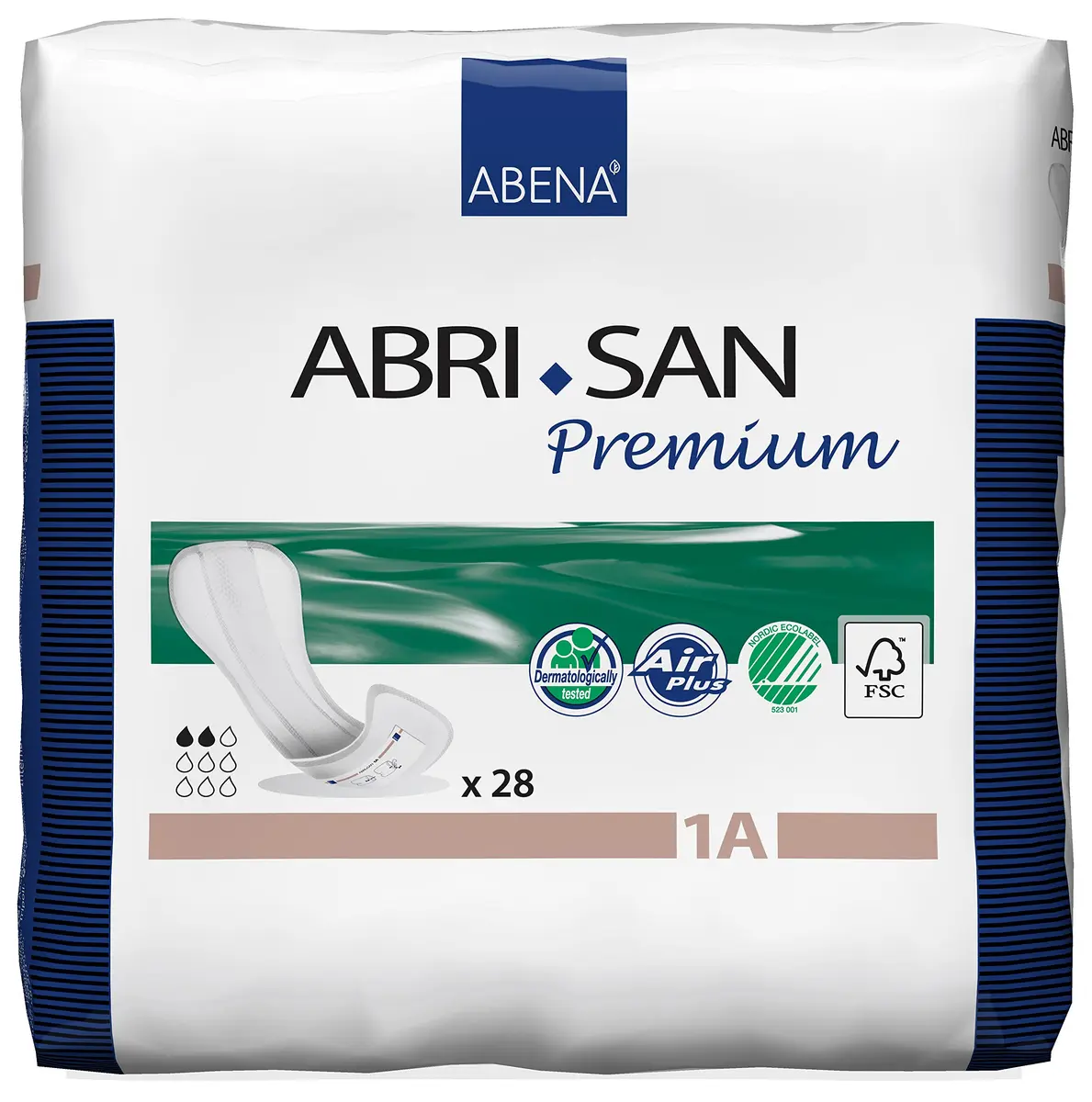 Abena Abri-San Premium Incontinence Pads Size 1A | Light Absorbency, Unisex, 28 Count - view 2