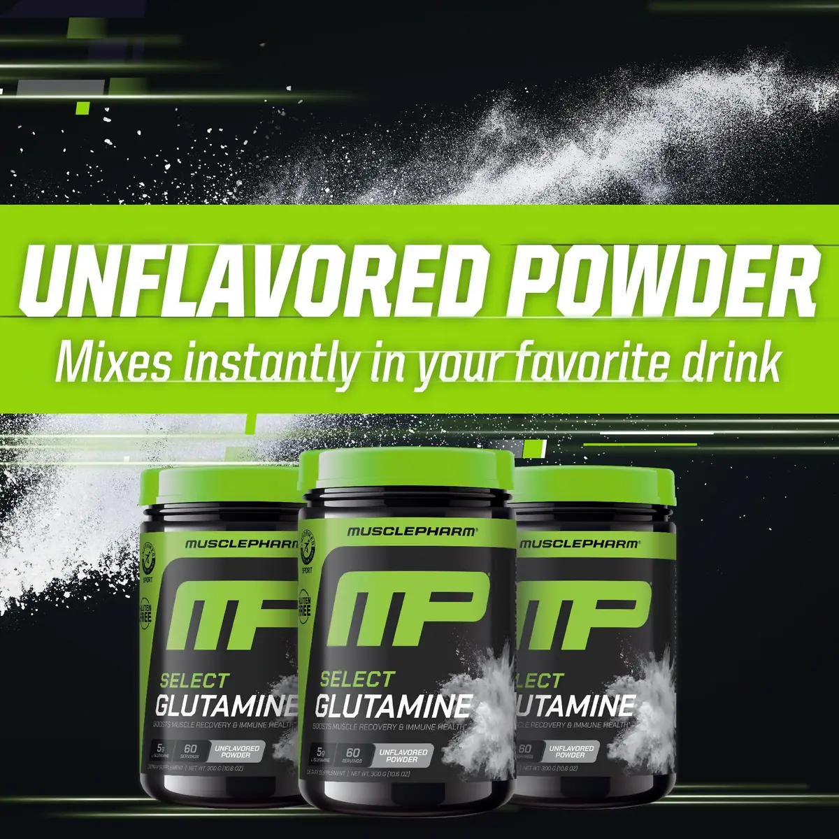 Muscle Pharm Select Glutamine | 60 Servings Unflavored Powder for Muscle Recovery & Gut Health - view 6