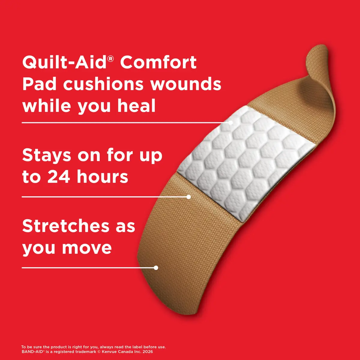 Band-Aid Flexible Fabric Adhesive Bandages Extra Large 10 Pack | Comfort & Flexibility for Minor Wounds - view 2