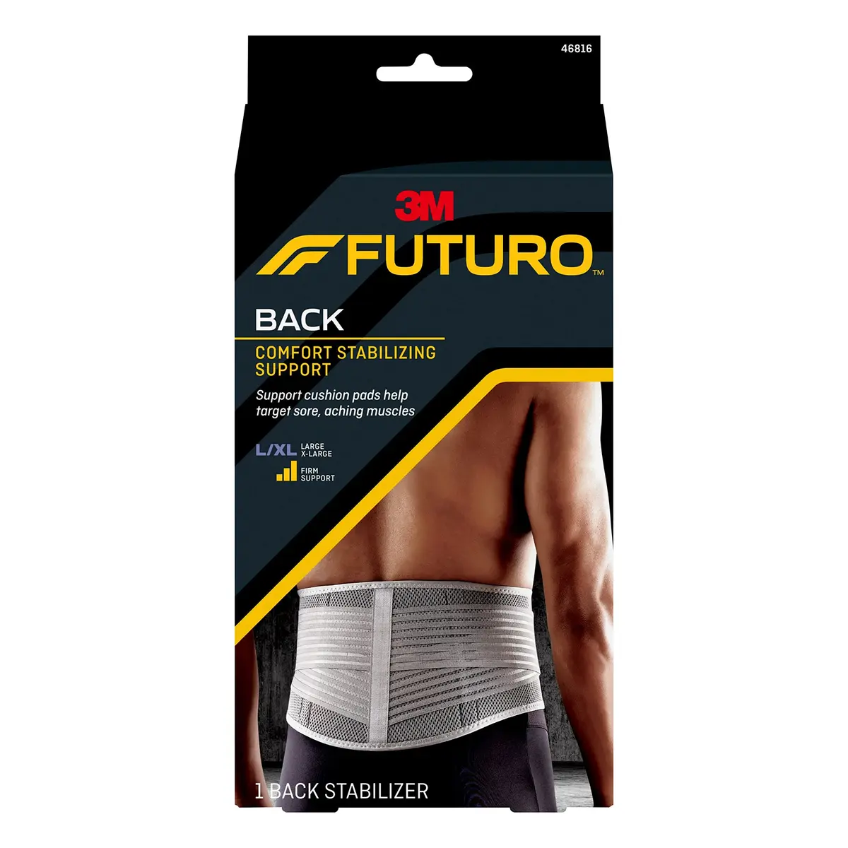FUTURO Comfort Stabilizing Back Support, L/XL | Adjustable Support for Back Soreness & Strains - main product image