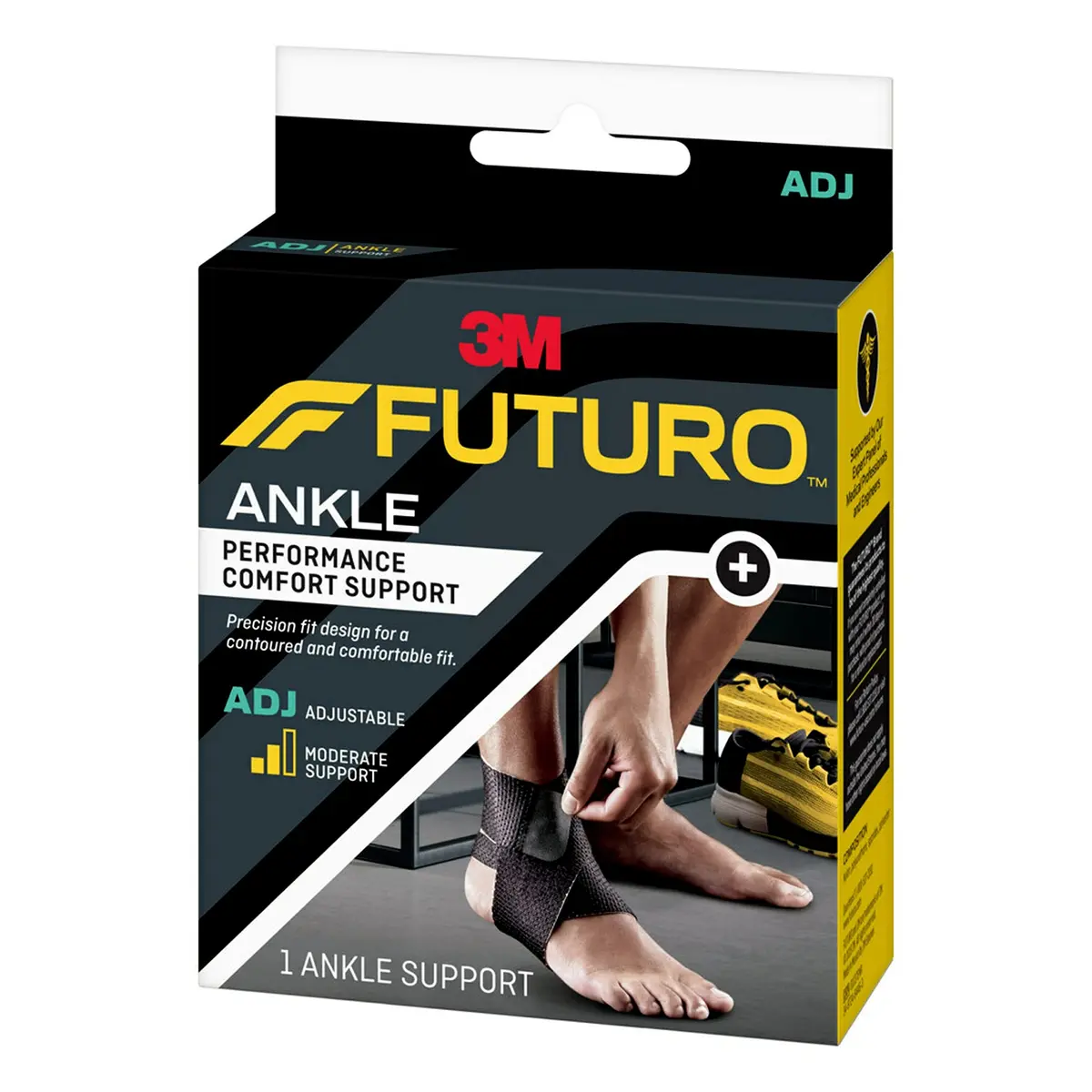 Futuro Performance Comfort Ankle Support, Adjustable Black | Moderate Support & Breathable Materials - view 8